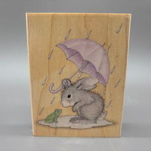 Stampabilities House Mouse Rubber Stamp Puddle Fun Hop It Bunny Umbrella Frog 06